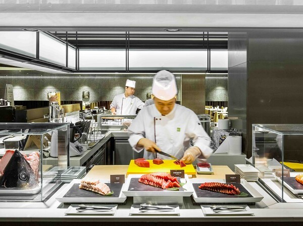 63뷔페 파빌리온 용산 일식 섹션. 한화푸드테크