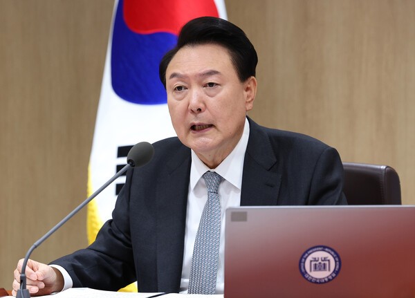 국무회의 발언하는 윤석열 대통령. [제공=연합]