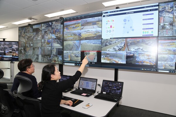 DL이앤씨 현장 CCTV 통합관제센터[사진=DL이앤씨]