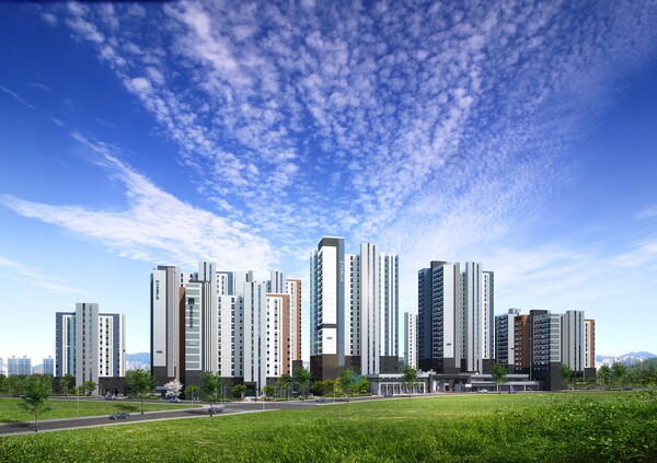 고덕국제신도시 미래도 파밀리에 투시도[사진=신동아건설․모아종합건설]