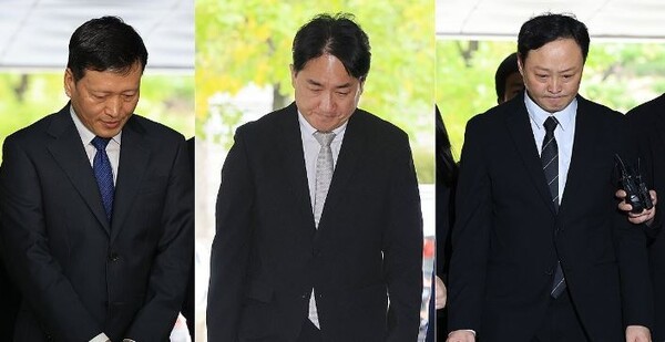 구영배 큐텐 대표(왼쪽부터), 류화현 위메프 대표, 류광진 티몬 대표 [제공=연합]