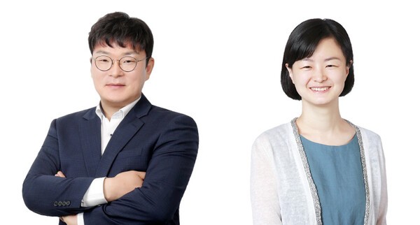 BGF리테일 상품해외사업부문장 진영호 전무, BGF 전략담당 오명란 상무 [제공=BGF그룹]