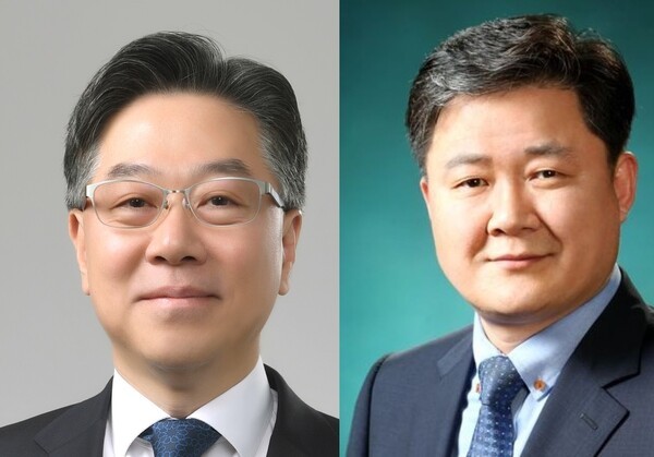 (사진 왼쪽부터) 송명준 HD현대오일뱅크 사장과 정임주 HD현대오일뱅크 부사장. [제공=HD현대]