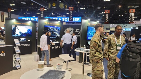 지난해 열린 I/ITSEC에 참가한 모습. [제공=네비웍스]