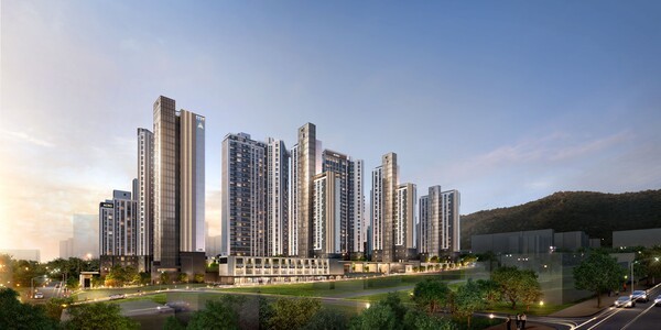 DL이앤씨, '아크로 리츠카운티' 단지 투시도.@DL이앤씨