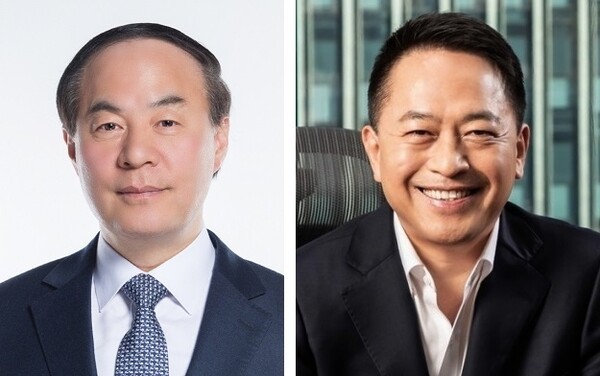 전영현 삼성전자 반도체(DS) 부문장 부회장(좌), 최윤호 삼성글로벌리서치 경영진단실장. [제공=삼성]