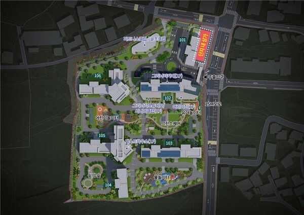 논산 푸르지오 더 퍼스트 단지 내 상가 배치도 [사진=대우건설]