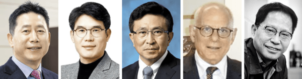 정순원 화신볼트산업 대표, 이상락 SK하이닉스 부사장, 윤승규 기아 부사장, 아브라함 운가르 레이 쉬핑 그룹 회장, 조기준 신창에프에이 대표 [제공=한국무역협회]