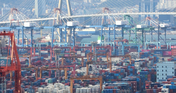 수출입 화물 가득한 신선대·감만·신감만부두 [제공=연합]