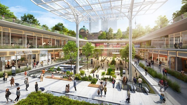 서울역 공간 대개조 구상-복합환승센터 조감도 [사진=서울시, 연합뉴스]