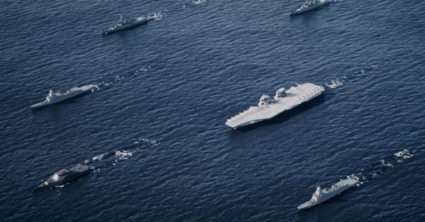  HD현대중공업이 MADEX 2023에서 최초 공개한 차세대 함정 조감도 [제공=HD현대중공업]