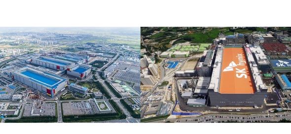 삼성전자 평택 캠퍼스 및 SK하이닉스 이천 공장 [출처=각 사]