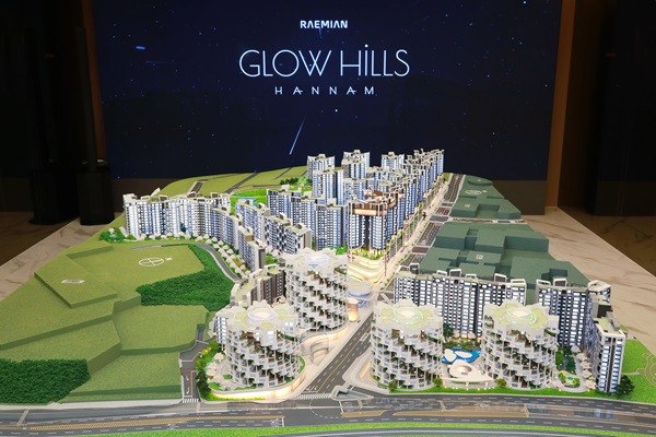 삼성물산 한남4 홍보관 모형 [사진=삼성물산]