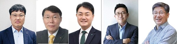 박창훈 신한카드 대표, 김재관 KB국민카드 대표, 성영수 하나카드 대표, 진성원 우리카드 대표, 김이태 삼성카드 대표.