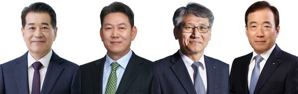 (왼쪽부터) 장인화 포스코그룹 회장, 서강현 현대제철 사장, 최삼영 동국제강 사장, 이순형 세아그룹 회장 [출처=각사 취합]