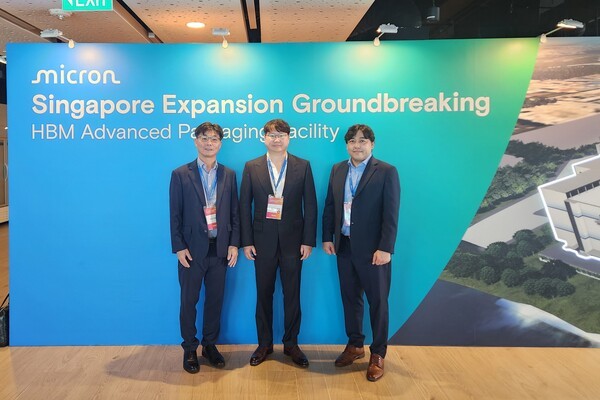 곽동신 한미반도체 회장이 8일 마이크론의 싱가포르 HBM 신규 패키징 공장 기공식에 참석했다. [출처=한미반도체]
