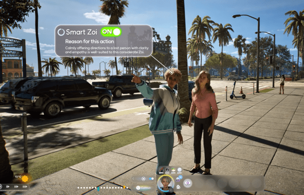 크래프톤의 오는 3월 출시 예정 신작 '인조이'에서 CPC '스마트 조이(Smart Zoi)'가 적용된 모습. [제공=크래프톤 유튜브 캡처]