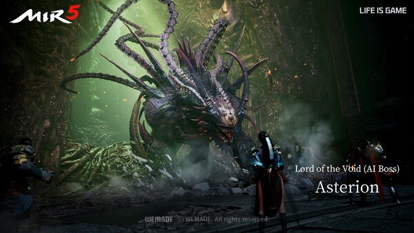 위메이드넥스트가 엔비디아와 함께 개발하고 있는 '미르5' AI 보스 '아스테리온' [제공=위메이드]