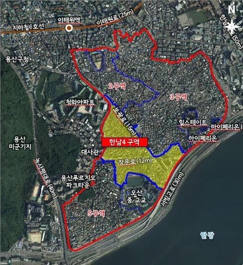 ▶ 한남4구역 위치도ⓒ서울시