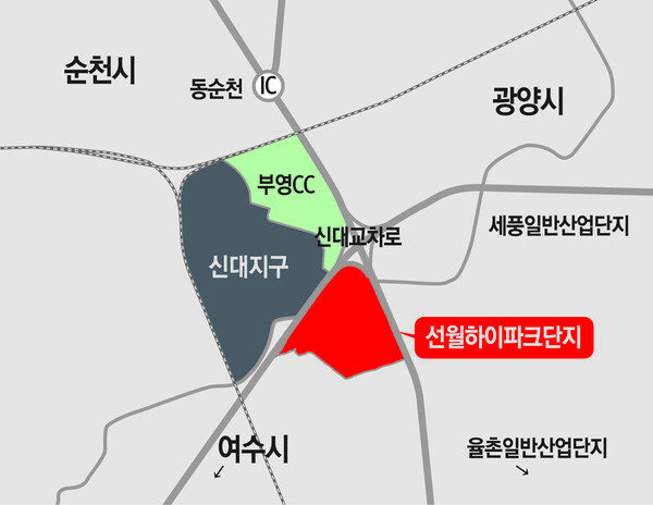 선월하이파크단지 위치도 [사진=중흥그룹]