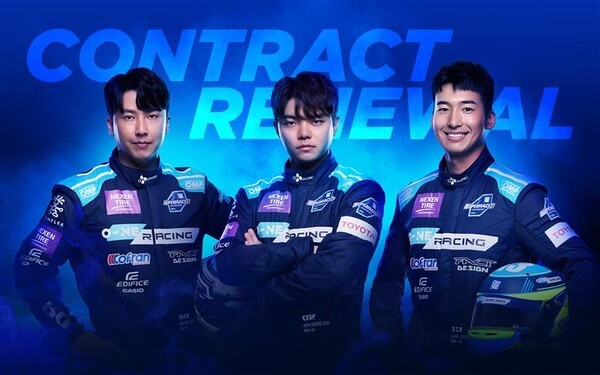 (왼쪽부터) 오한솔, 김동은, 이정우 선수[제공=오네레이싱]