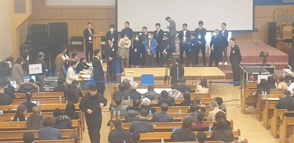 한남 4구역 재개발 사업 시공사 선정을 위한 투표 결과, 삼성물산이 선정됐다[사진=이승연 기자] 