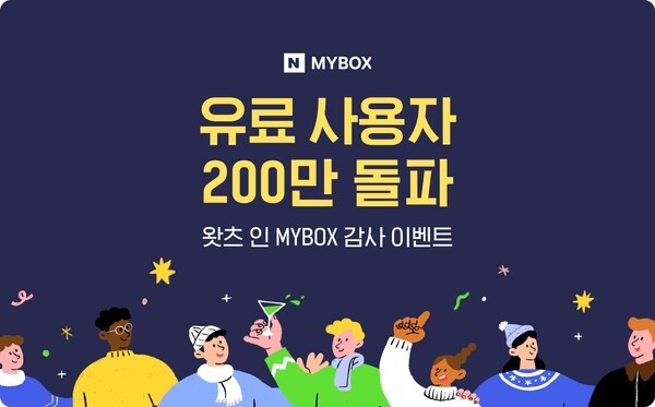 네이버클라우드 마이박스, 유료 사용자 200만 돌파. [제공=네이버클라우드]