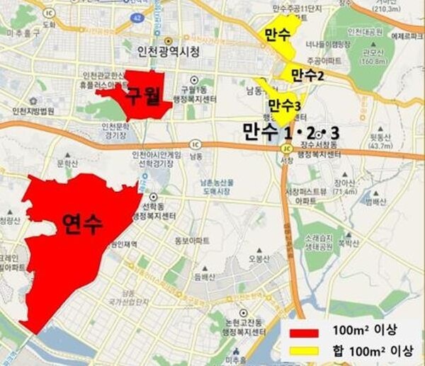 인천 노후계획도시 위치도.@국토교통부