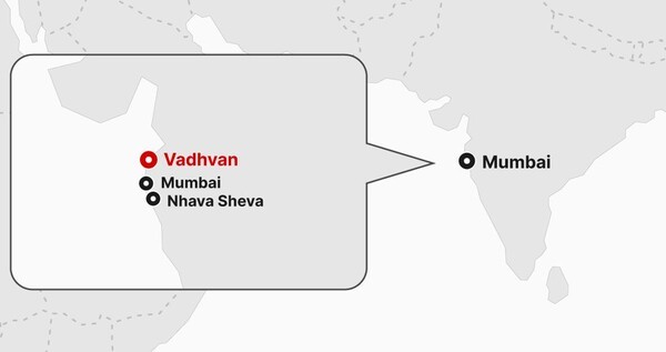 바드반 항만(Vadhvan Port) 위치. [제공=HMM]