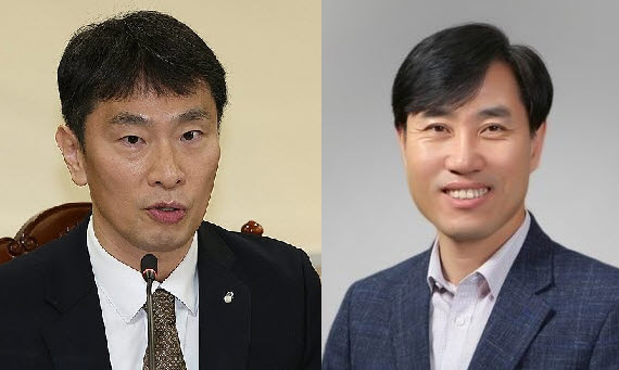 사진 왼쪽 이복현 금융감독원장, 사진 오른쪽 하태경 보험연수원장[제공=각 기관. 연합]