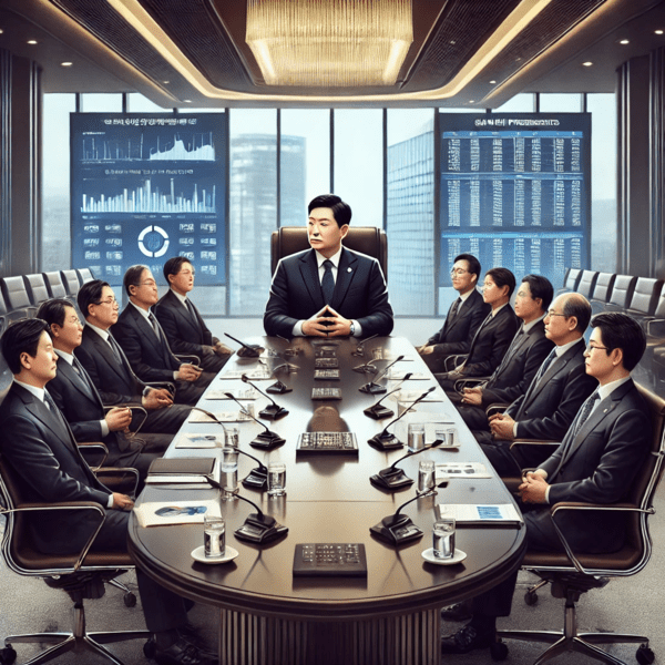 챗GPT에 '금융위원회와 금융그룹 수장'이란 조건을 주었을 때 도출된 그림 [출처=챗GPT4.0]