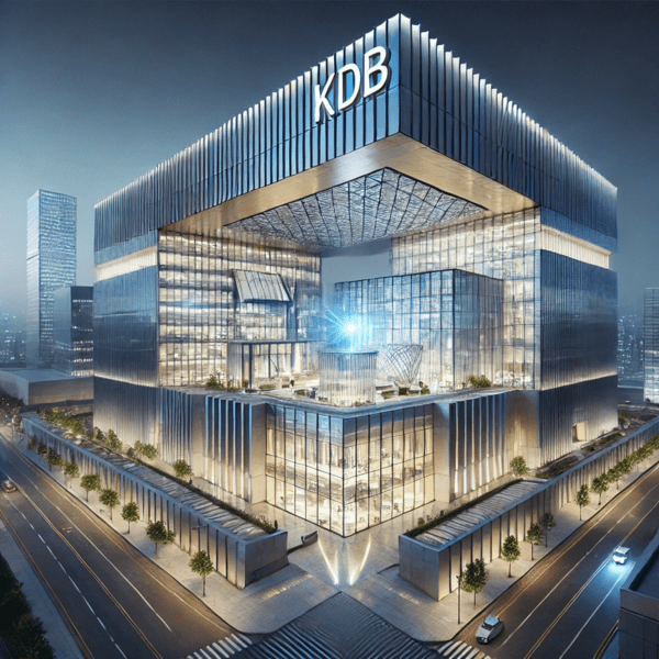 챗GPT가 한국산업은행 미래의 사옥을 상상해 그린 그림[출처=EBN AI 그래픽 ]