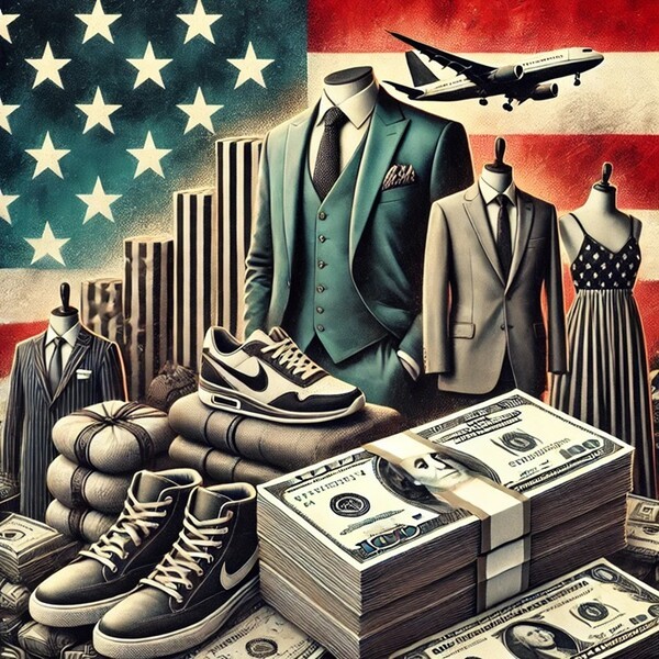 도널드 트럼프 행정부가 2기 출범 직후부터 전방위적인 ‘관세 전쟁’을 시작하고 나서면서 국내 패션기업들도 촉각을 곤두세우고 있다. [출처=EBN AI 그래픽 DB]