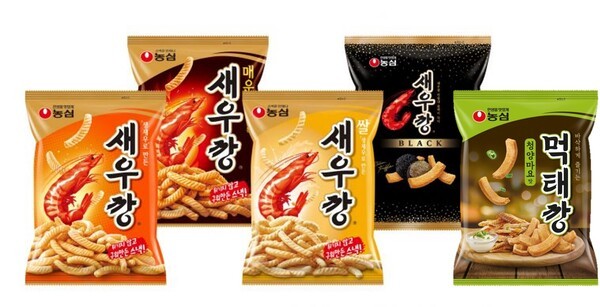 농심 새우깡 시르지와 먹태깡. [출처=농심]