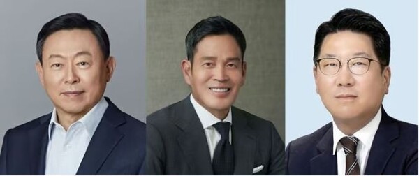 신동빈 롯데그룹 회장, 정용진 신세계그룹 회장, 정지선 롯데백화점그룹 회장. [출처=각 사]
