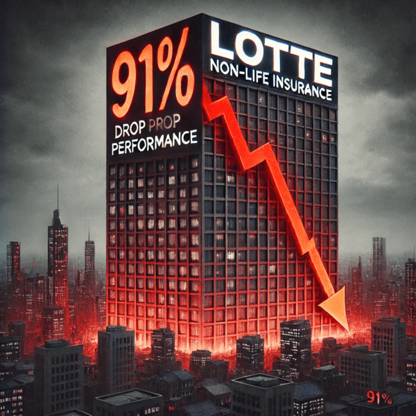 롯데손해보험이 실적이 90% 이상 급감했다. 금융당국의 무·저해지 보험 해지율 가이드라인 영향을 받아서다. [출처=EBN AI 그래픽 ]