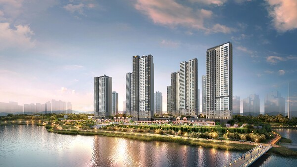 'e편한세상 성성호수공원' 단지 투시도.[출처=DL이앤씨]