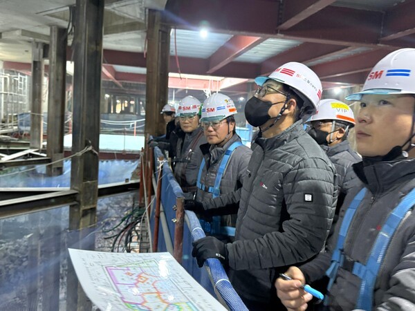 SM스틸 건설부문, 해빙기 재해 예방 안전점검 실시.[출처=SM그룹]