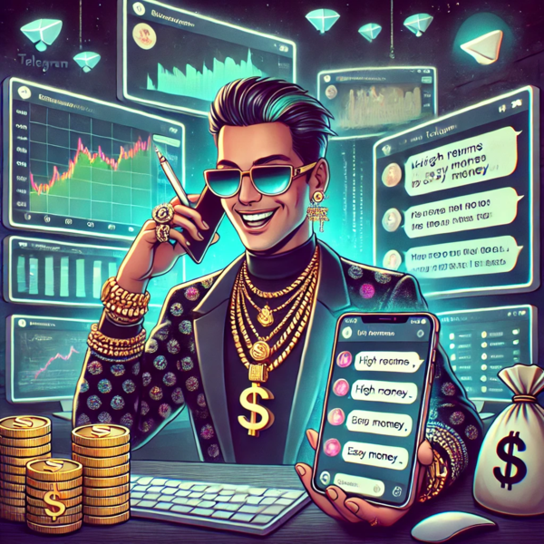 텔레그램에서 수만명의 구독자를 보유한 이른바 '핀플루언서(금융+인플루언서)'가 수년간 20여억원의 부당이득을 취해온 사실이 적발돼 검찰에 넘겨졌다.  [출처=EBN AI 그래픽 ]