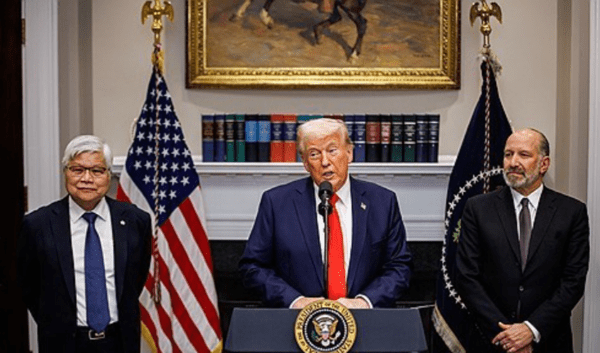 TSMC의 대미 투자 발표하는 도널드 트럼프 미국 대통령. [출처=연합뉴스]