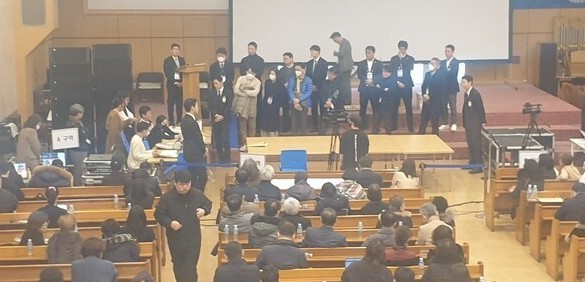 한남 4구역 재개발 사업 시공사 선정을 위한 투표 결과, 삼성물산이 선정됐다[사진=이승연 기자]