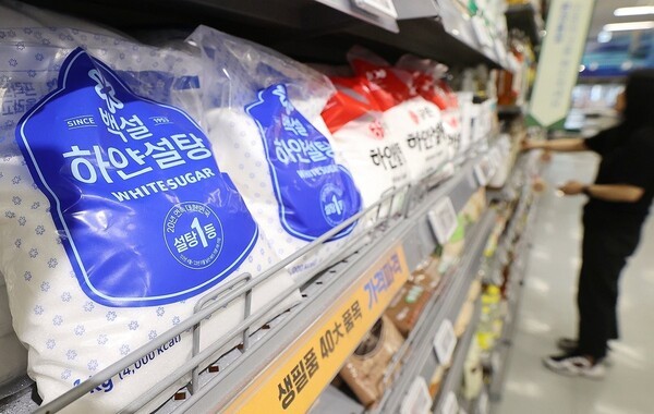 대형마트 내 진열대에 놓인 설탕. [출처=연합]