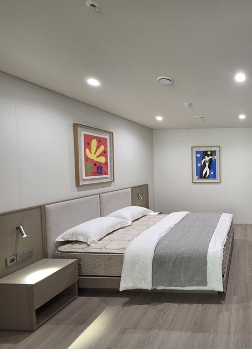 모던 내추럴이 적용된 침실[사진=이승연 기자 ]