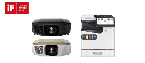 ‘iF 디자인 어워드 2025’ 엡손 대표 수상작. (왼쪽부터)국내 출시 제품인 EH-QL3000B/W, AM-C400 [출처=세이코엡손]