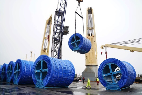 대한전선이 생산한 초고압케이블이 유럽으로 수출되고 있다.[출처=대한전선]