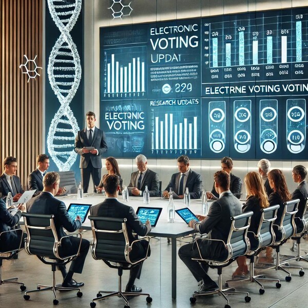 전자투표를 진행하는 기업들 이미지. [제공=EBN AI 그래픽]