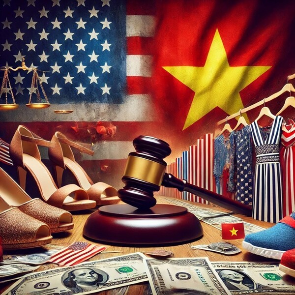 미국 도널드 트럼프 2기 행정부의 보호무역주의 및 관세폭탄 정책에 베트남이 다음 표적이 될 가능성이 대두되면서 현지에 둥지를 튼 한국 패션 기업들이 촉각을 곤두세우는 중이다. [출처=EBN AI 그래픽]