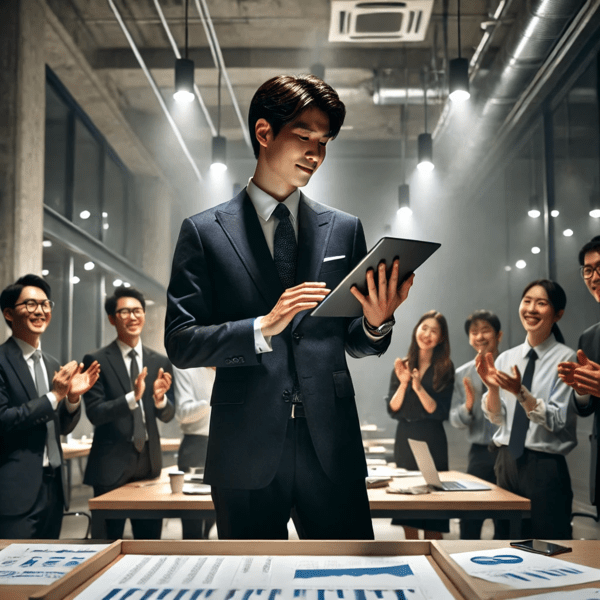 이복현 금융감독원장을 AI가 상상해서 그린 그림 [출처= EBN AI 그래픽]