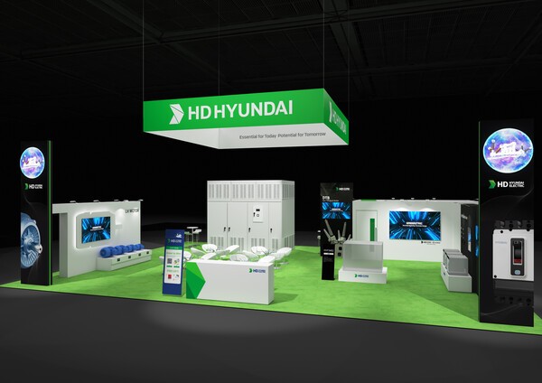 HD현대일렉트릭 '디스트리뷰테크(DISTRIBUTECH) 2025‘ 부스 조감도. [출처=  HD현대일렉트릭]