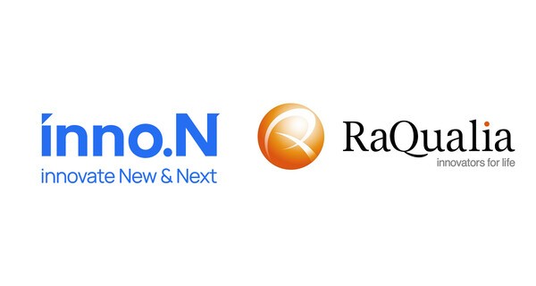  HK이노엔 BI, 라퀄리아 CI(오른쪽). [제공=HK이노엔]